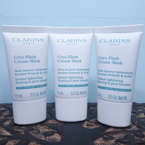 1st Bundle 3 Clarins Cryo-Flash Cream-Mask White Tightening Firming Mask 15mL
